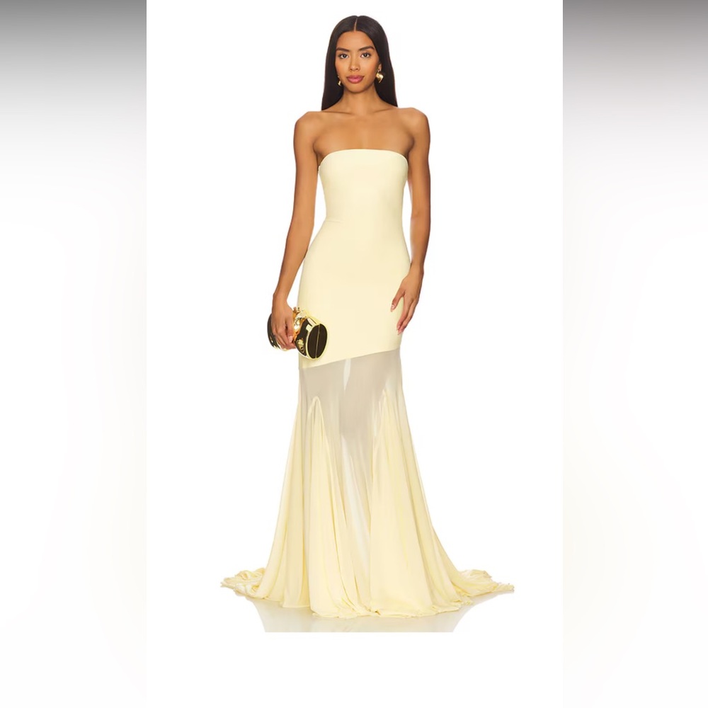 Deme by Gabriella Dahlia Butter Yellow Gown Small